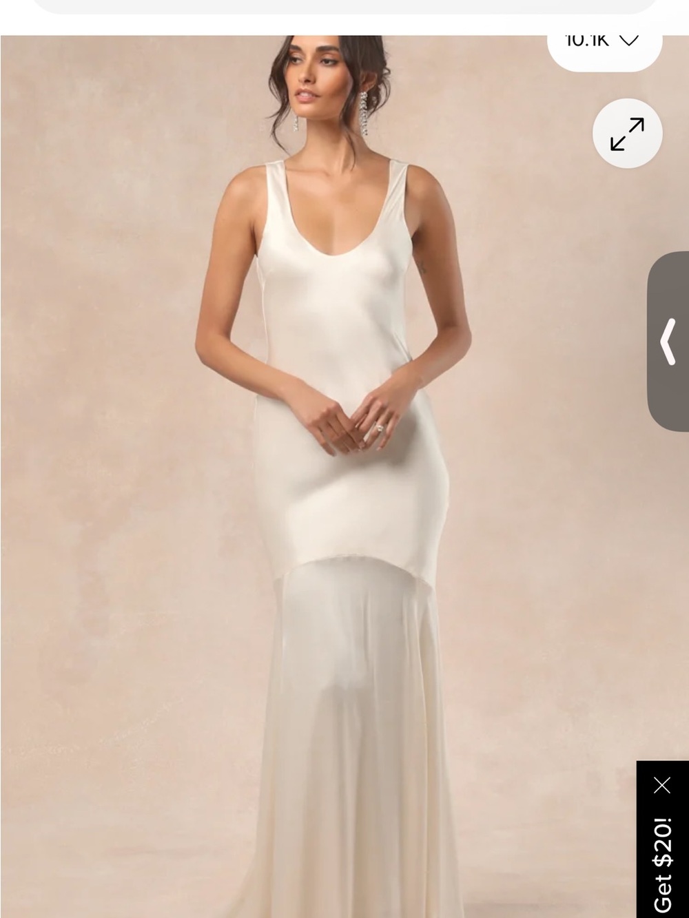 Lulus Love All of Me Champagne Satin Maxi Dress